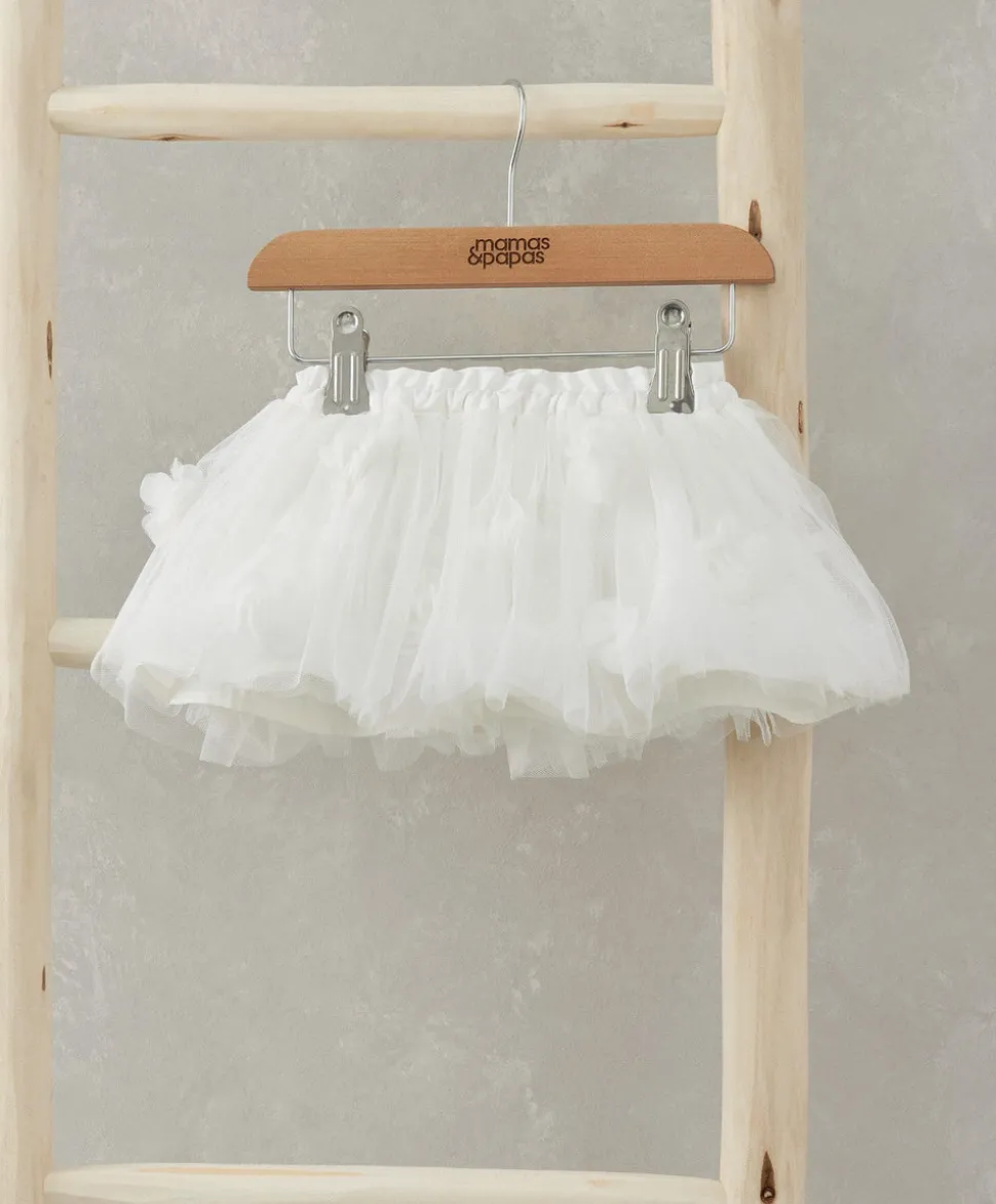 3D Flower Tutu - White