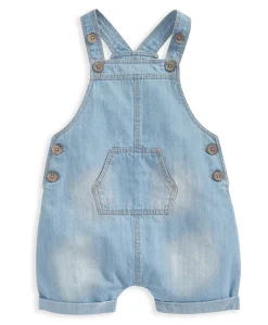Denim Dungarees and White T Shirt - 2 Piece Set