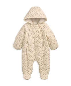 Ditsy Rose Quilted Pramsuit - Floral