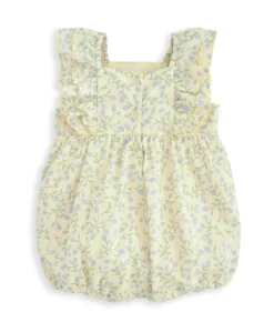 Double Frill Sleeve Romper - Climbing Buds Print