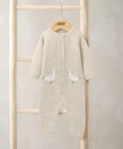 Duck Knitted Romper – Oatmeal