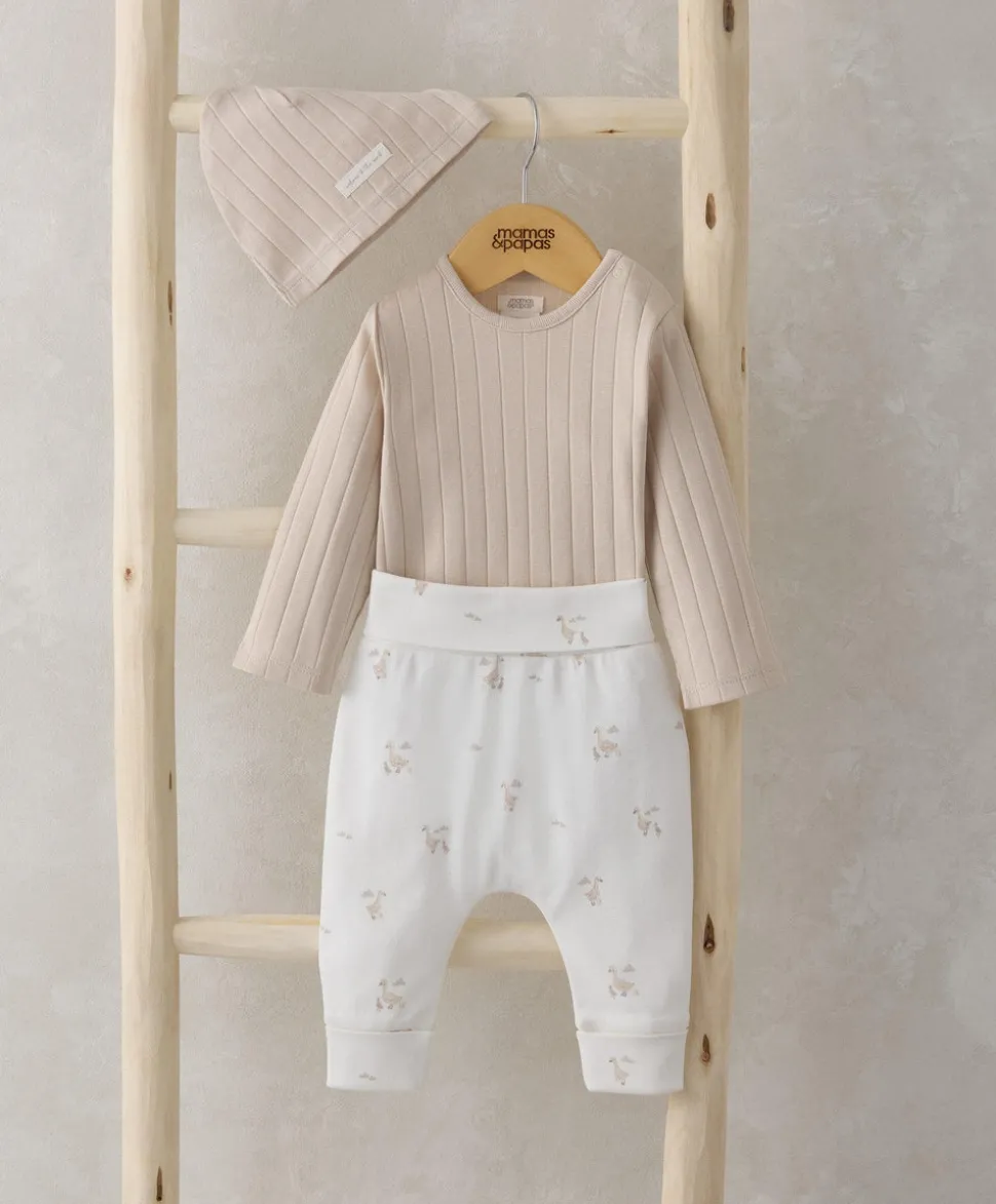 Duckling Bodysuit, Leggings & Hat Outfit Set