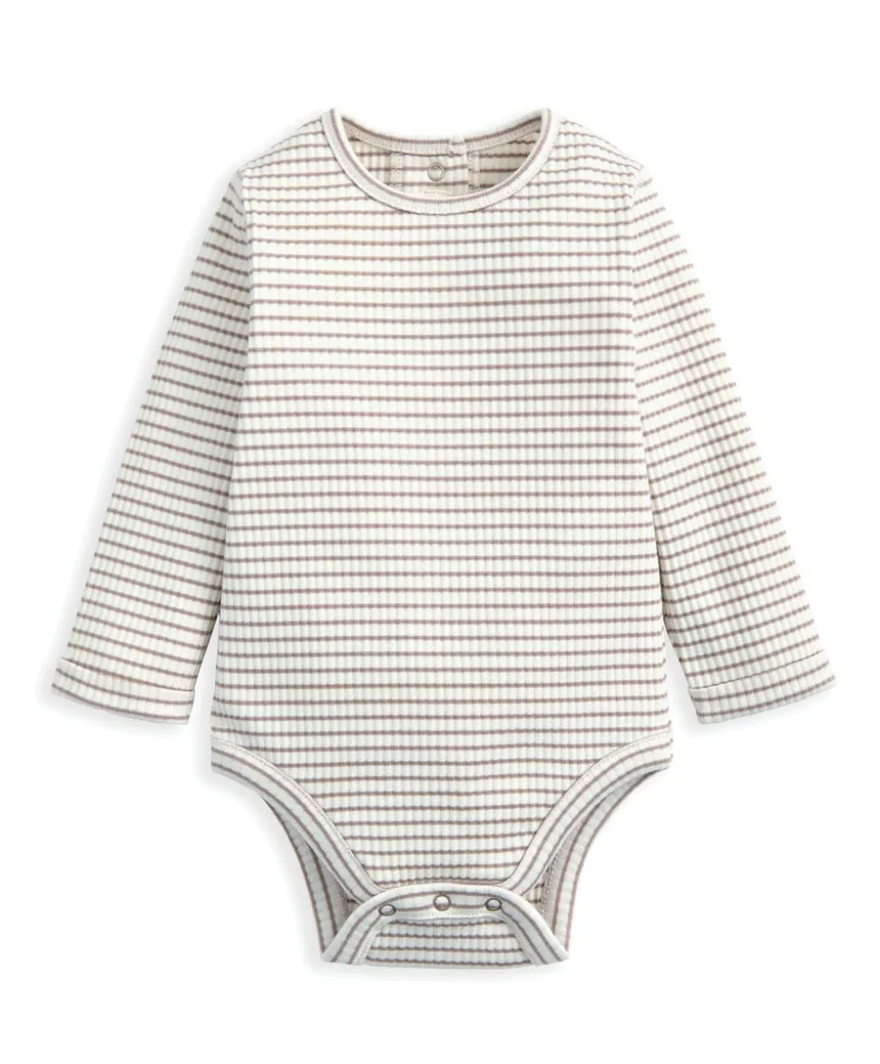 Dungarees & Striped Bodysuit Set (2 Pieces)