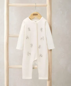 Embroidered Bear Romper