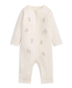 Embroidered Bear Romper