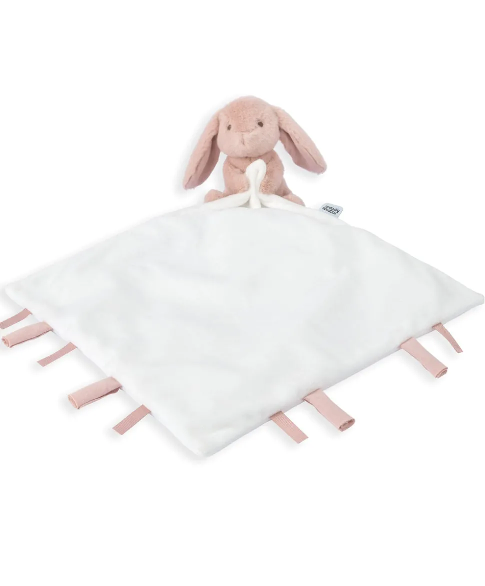Embroidered Bodysuit & Floral Leggings Set (2 Pieces) & Pink Bunny Comforter Gift Box