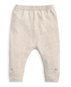 Embroidered Cardigan & Leggings Set with Scallop Detail (2 Pieces)