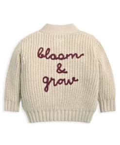 Embroidered Knitted Cardigan - Cream