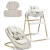 Eno Highchair, Bouncer & Cushion Complete Bundle - Cashmere