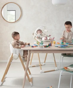 Eno Highchair, Bouncer & Cushion Complete Bundle - Cashmere