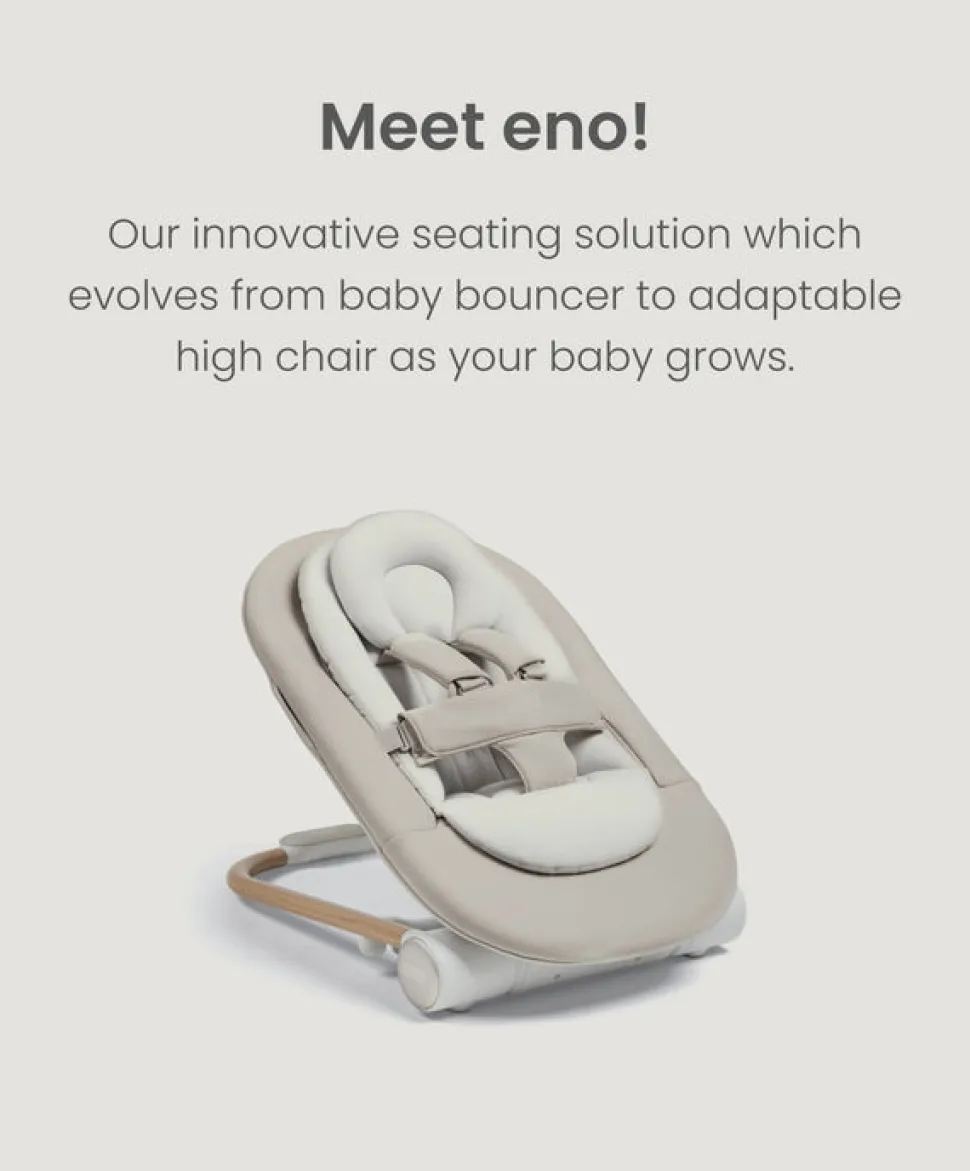Eno Highchair, Bouncer & Cushion Complete Bundle - Cashmere