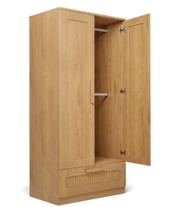 Esna 3 Piece Cotbed Set with Dresser Changer & Wardrobe - Rattan