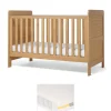 Esna Cotbed & Essential Airflow Pocket Spring Cotbed Mattress Bundle - Rattan