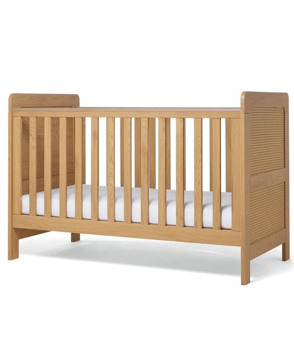 Esna Cotbed & Essential Airflow Pocket Spring Cotbed Mattress Bundle - Rattan
