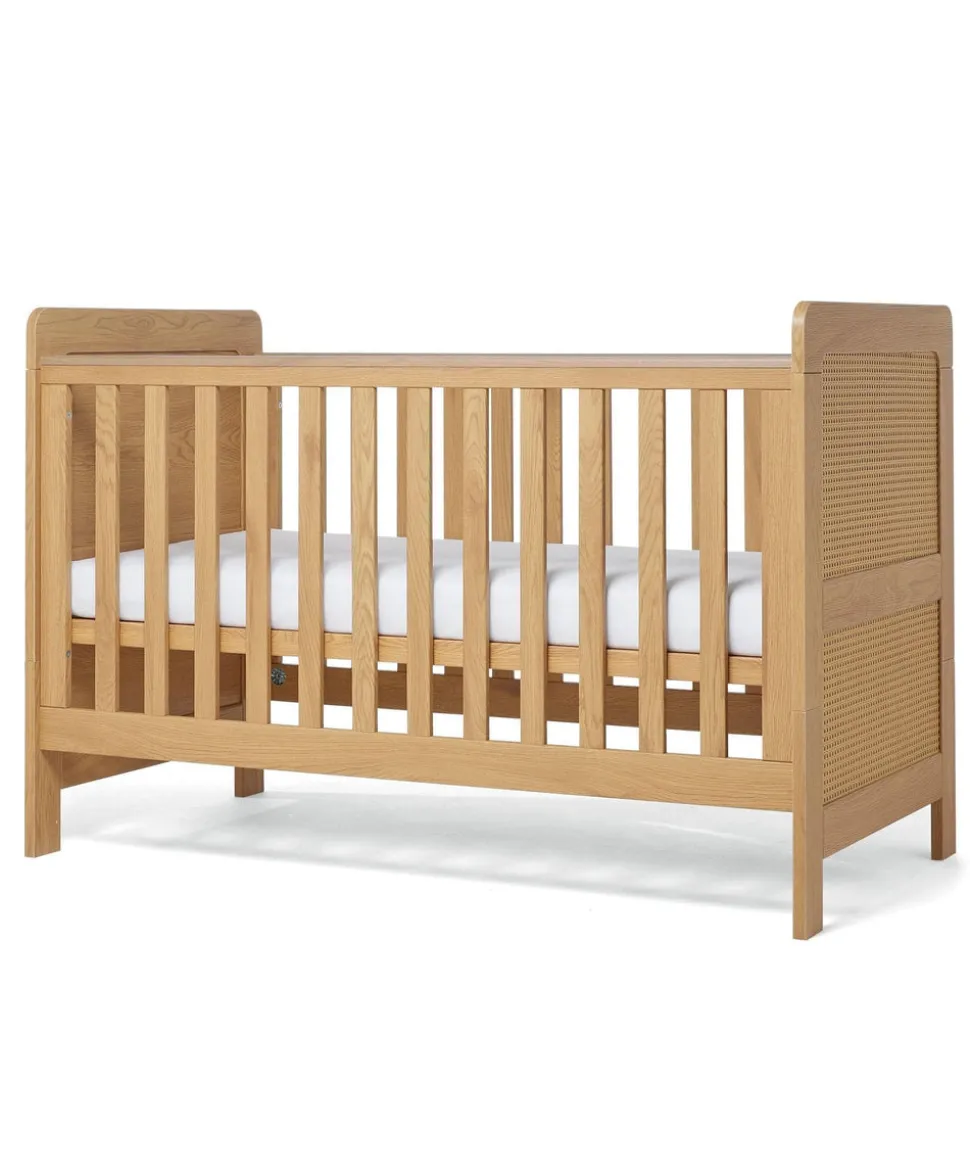 Esna Cotbed & Essential Airflow Pocket Spring Cotbed Mattress Bundle - Rattan