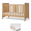 Esna Cotbed & Luxury Hybrid Twin Cotbed Mattress - Rattan