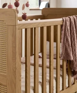 Esna Cotbed & Luxury Hybrid Twin Cotbed Mattress - Rattan