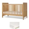 Esna Cotbed & Premium Pocket Spring Cotbed Mattress Bundle - Rattan