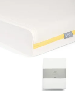 Essential Airflow Fibre Cotbed Mattress & Fitted Sheets (2 Pack) - White