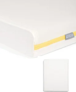 Essential Airflow Fibre Cotbed Mattress & Anti-Allergy Terry Towelling Mattress Protector Bundle