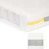 Essential Airflow Pocket Spring Cotbed Mattress & Fitted Sheets (2 Pack) - White