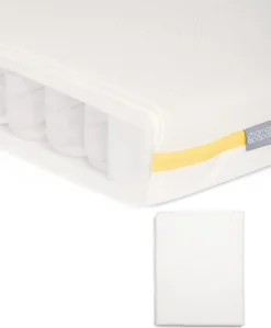 Essential Airflow Pocket Spring Cotbed Mattress & Anti-Allergy Terry Towelling Mattress Protector Bundle