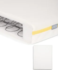 Essential Airflow Spring Cotbed Mattress & Anti-Allergy Terry Towelling Mattress Protector Bundle