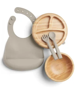 First Mealtime Bamboo Set - Truffle