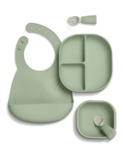First Mealtime Silicone Set - Kiwi