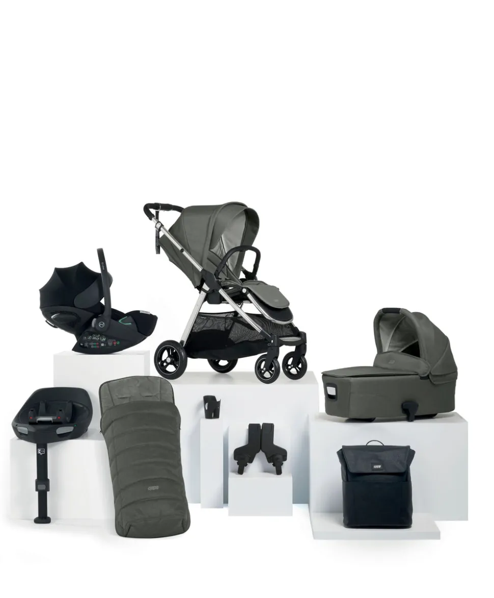 Flip XT³ Pushchair Bundle with Cybex Cloud G Car Seat & Base (8 Pieces) - Harbour Grey