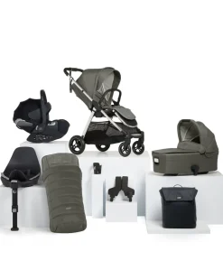 Flip XT³ Pushchair Bundle with Cybex Cloud T Car Seat (8 Pieces) - Harbour Grey