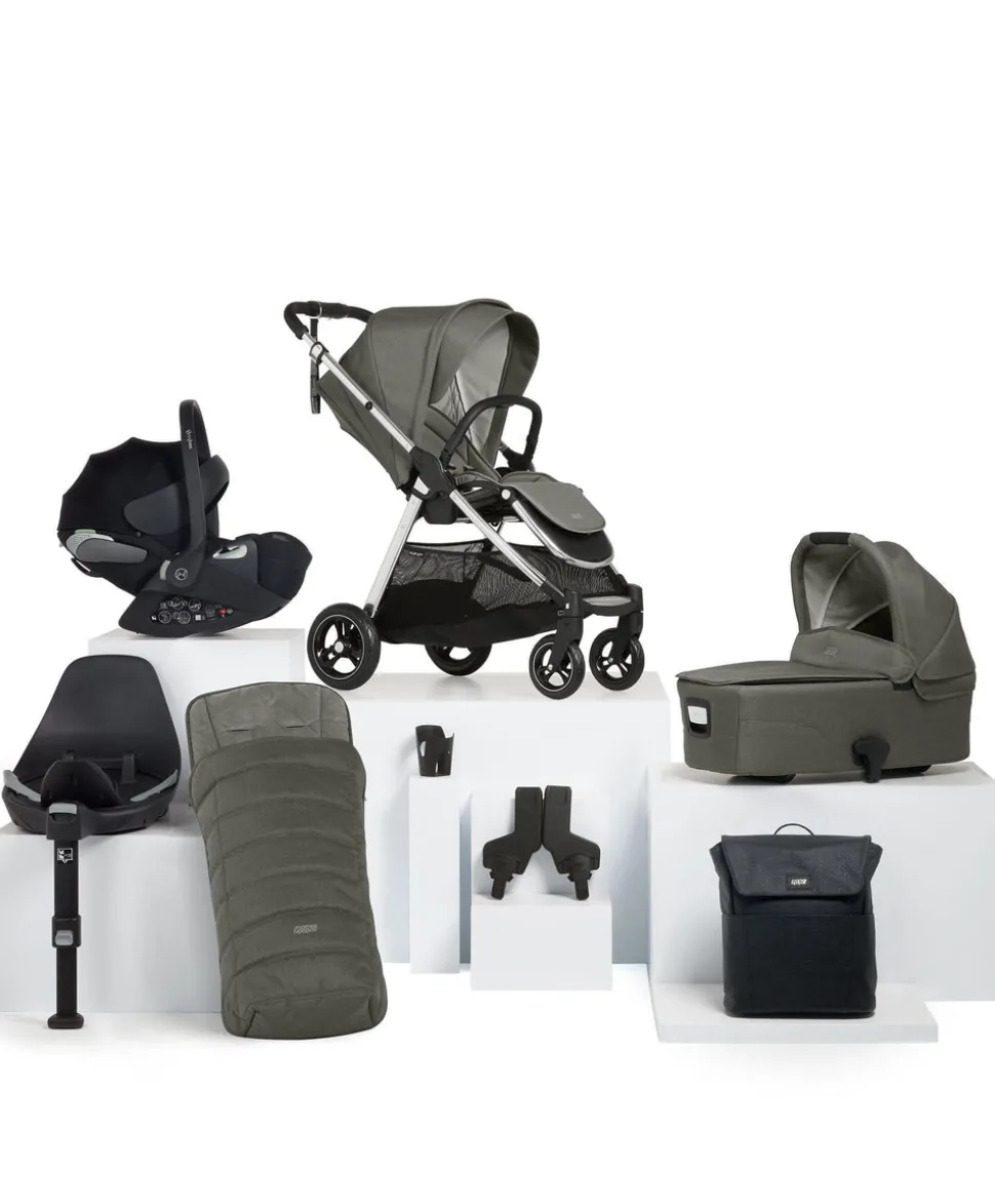 Flip XT³ Pushchair Bundle with Cybex Cloud T Car Seat (8 Pieces) - Harbour Grey