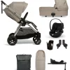 Flip XT³ Pushchair Bundle with Cybex Cloud G i-Size Baby Car Seat (8 Pieces) - Fawn