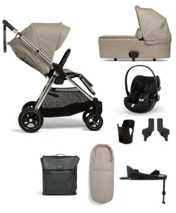Flip XT³ Pushchair Bundle with Cybex Cloud G i-Size Baby Car Seat (8 Pieces) - Fawn