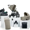 Flip XT³ Pushchair Complete Bundle with Cybex Aton B2 i-Size Car Seat & Base (7 Pieces) – Sage Grey