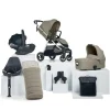 Flip XT³ Pushchair Complete Bundle with Cybex Cloud T Car Seat & Base (8 Pieces) – Sage Grey