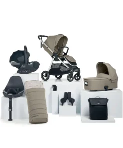 Flip XT³ Pushchair Complete Bundle with Cybex Cloud T Car Seat & Base (8 Pieces) – Sage Grey