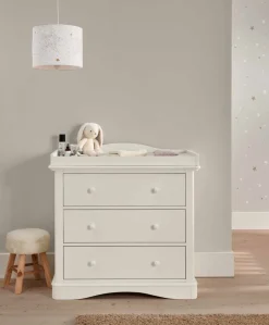 Flyn 2 Piece Cotbed Set with Dresser Changer - White