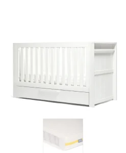Franklin Cotbed & Essential Airflow Pocket Spring Mattress Bundle - White Wash