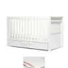 Franklin Cotbed & Luxury Hybrid Twin Mattress Bundle - White Wash