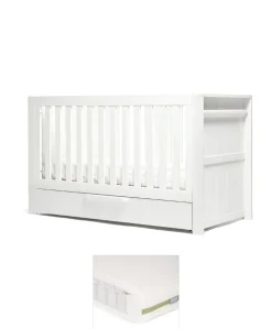 Franklin Cotbed & Premium Pocket Spring Mattress Bundle - White Wash