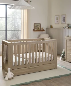 Franklin Cotbed & Premium Pocket Spring Mattress Bundle - Oak