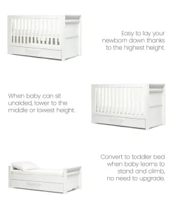 Franklin Cotbed - White Wash