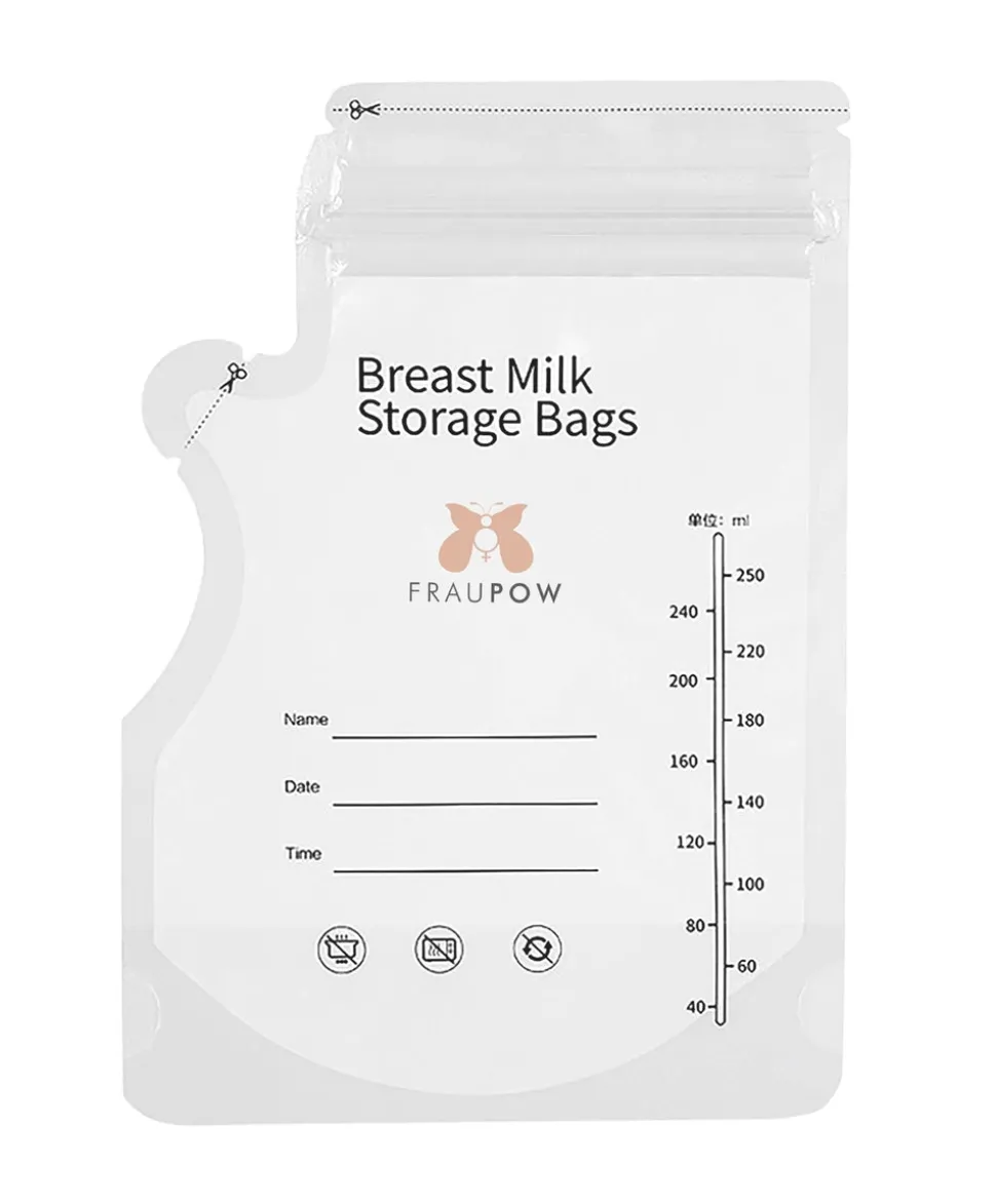Fraupow Breast Milk Storage Bags - Pack of 30