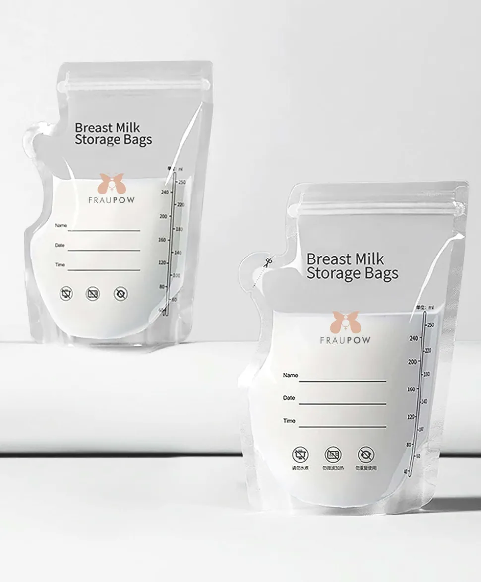 Fraupow Breast Milk Storage Bags - Pack of 30
