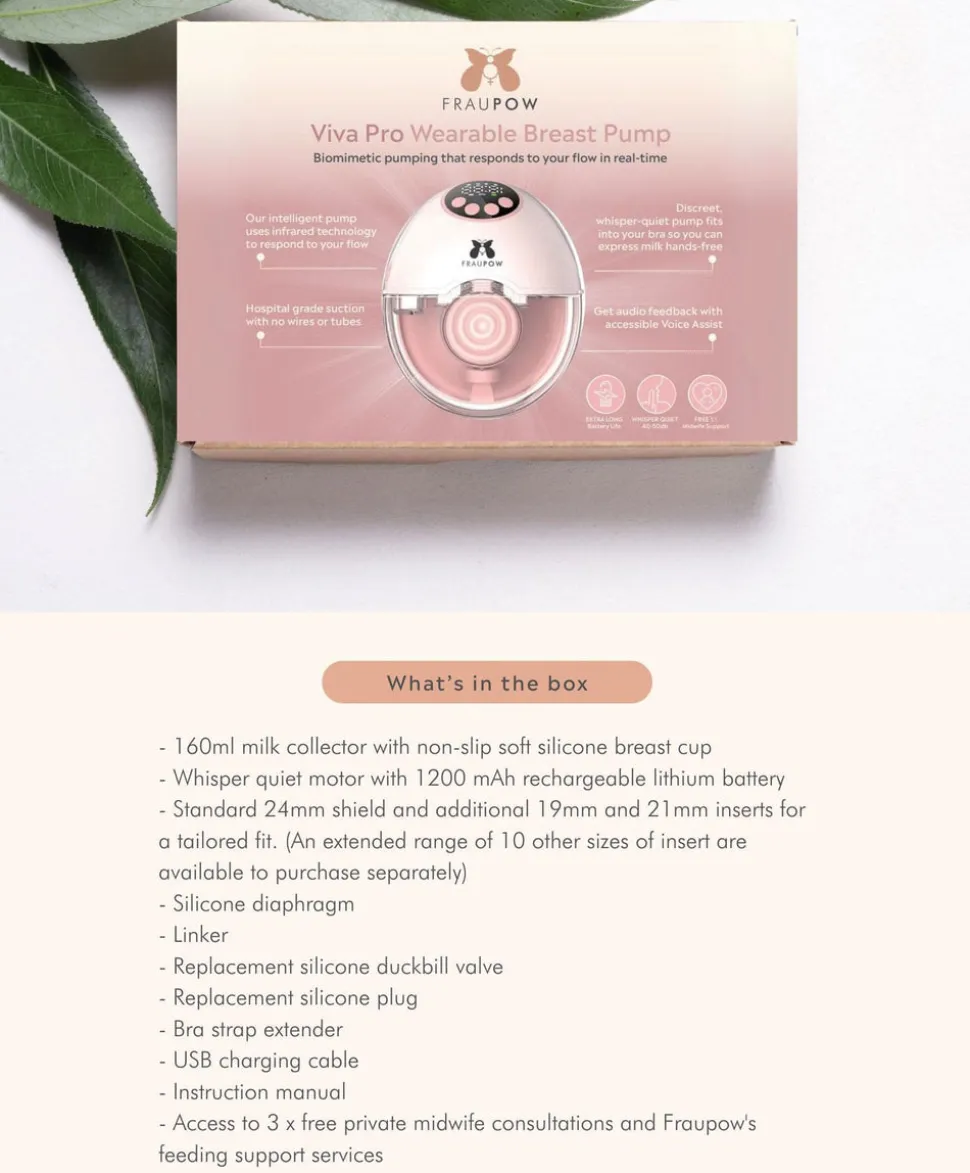 Fraupow Viva Pro Wearable Hands-Free Breast Pump