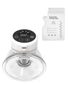 Fraupow Wearable Breast Pump & Breast Milk Storage Bags Bundle