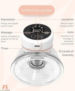Fraupow Wearable Breast Pump & Breast Milk Storage Bags Bundle