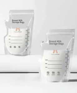 Fraupow Wearable Breast Pump & Breast Milk Storage Bags Bundle