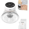Fraupow Wearable Breast Pump Complete Bundle with Storage Bags & Nursing Pads